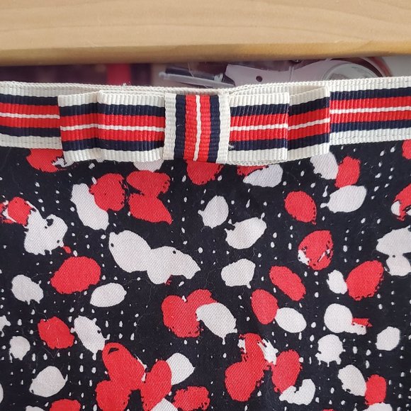 Louche Polka Dot Mini Skirt with Striped Bow - Picture 3 of 9